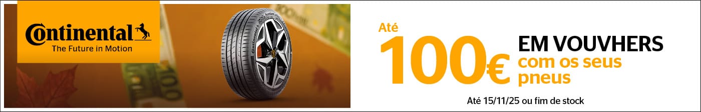 Até 100€ em vouchers com os seus pneus Continental