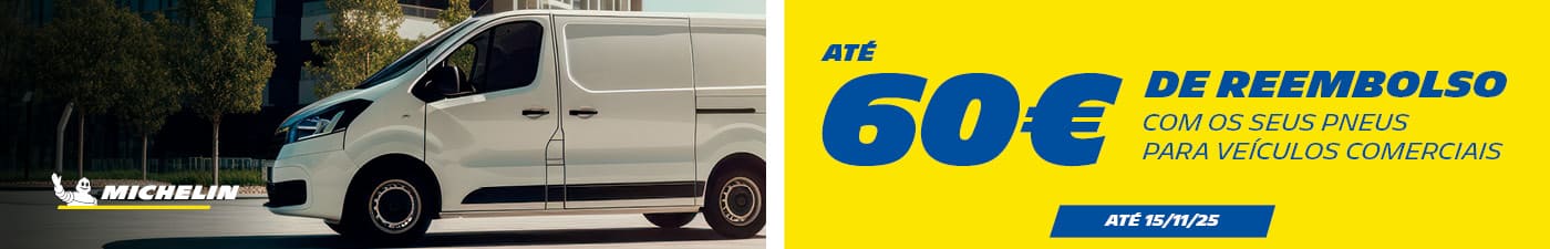 Até 60€ de reembolso com os seus pneus de carrinha