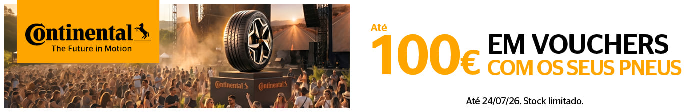 Até 100€ em vouchers com os seus pneus Continental