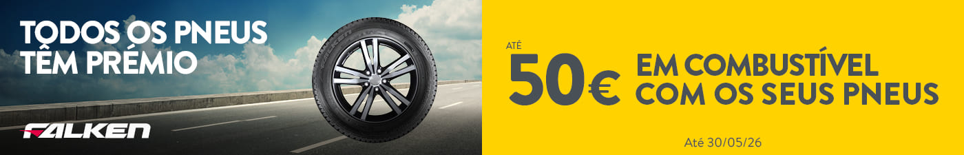 Até 50€ em combustíbel com os seus pneus Falken