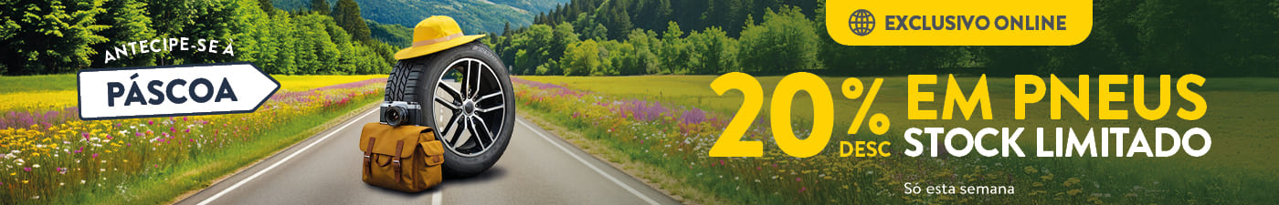 Antecipe-se à Páscoa - 20% de desconto em pneus