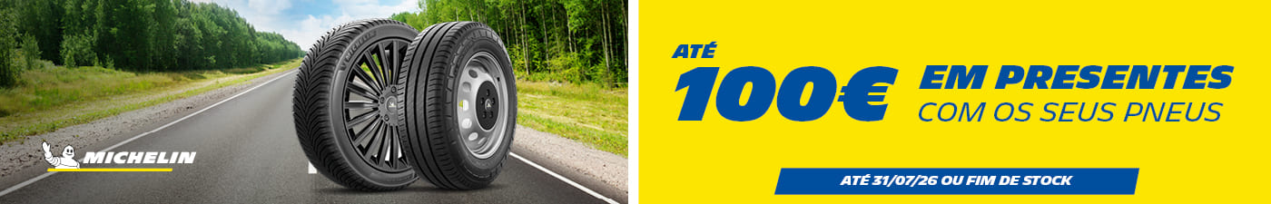 Até 100€ em presentes com os seus pneus Michelin