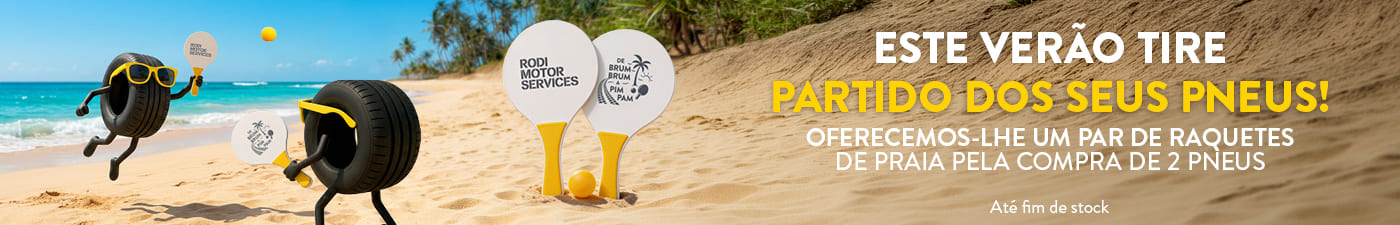 Raquetes de Praia grátis com os seus pneus